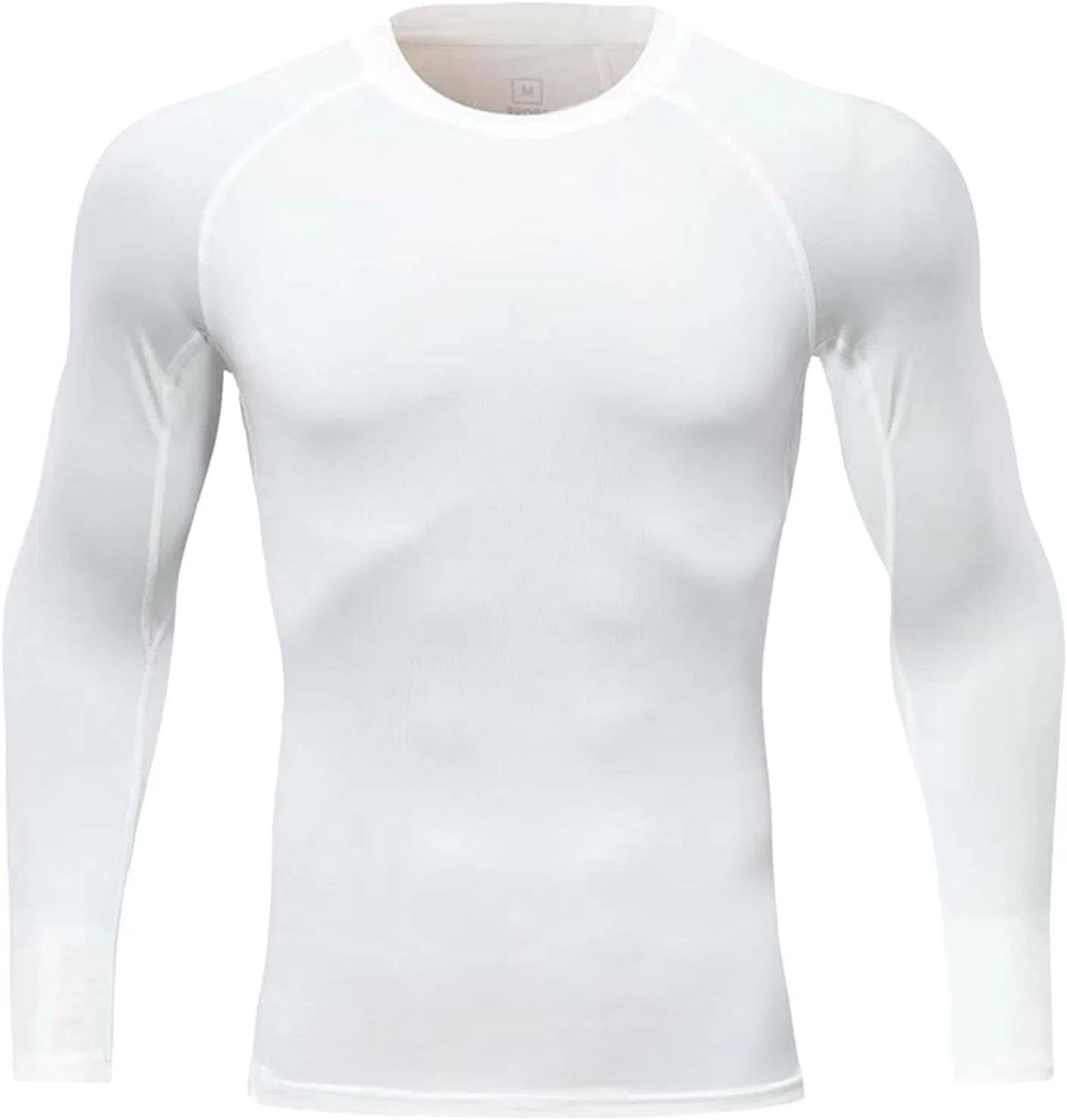 Мужская легкая спортивная футболка с длинным рукавом, White