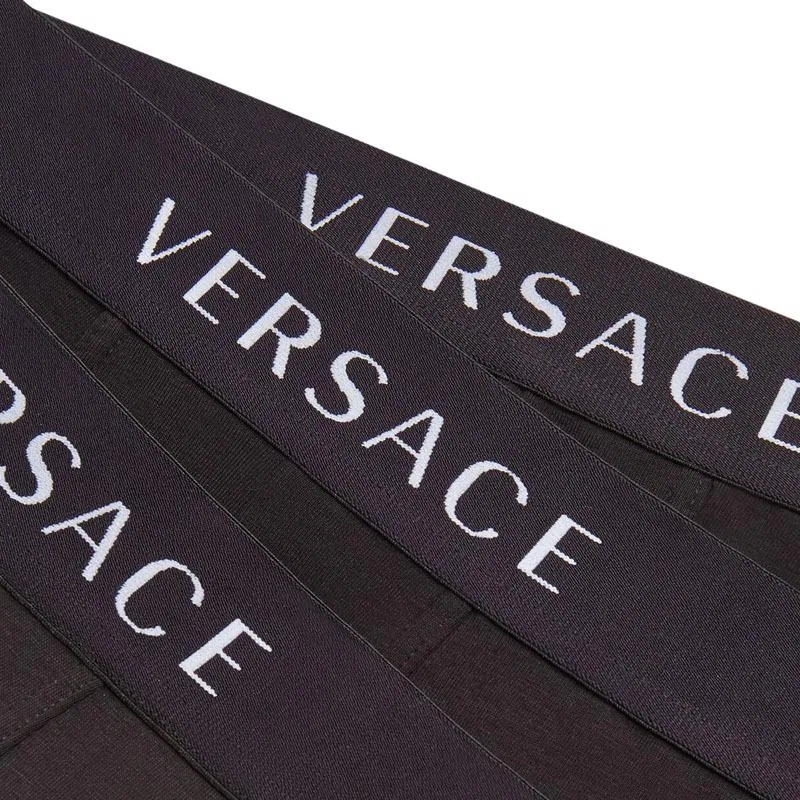 Мужские боксеры с логотипом, комплект из 3 штук, VERSACE, Black — фото 4