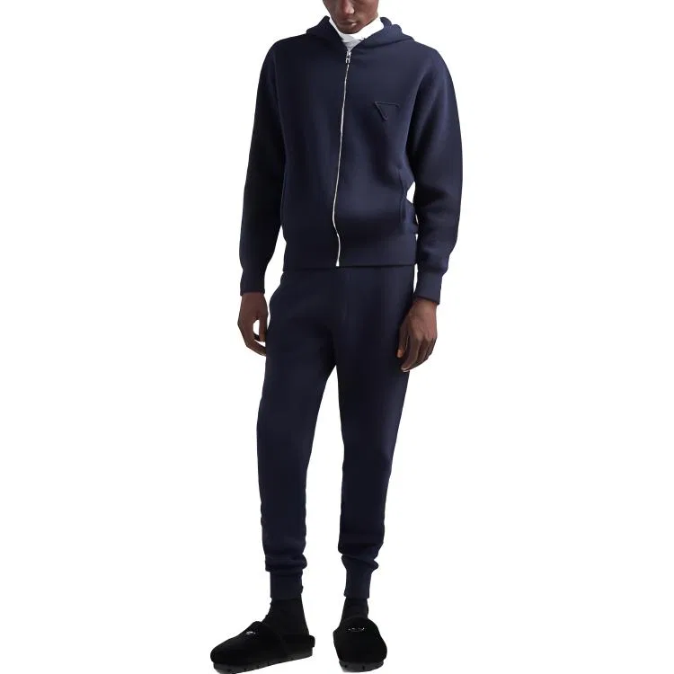 Мужские спортивные брюки кашемировые Prada, Marine Blue — фото 4