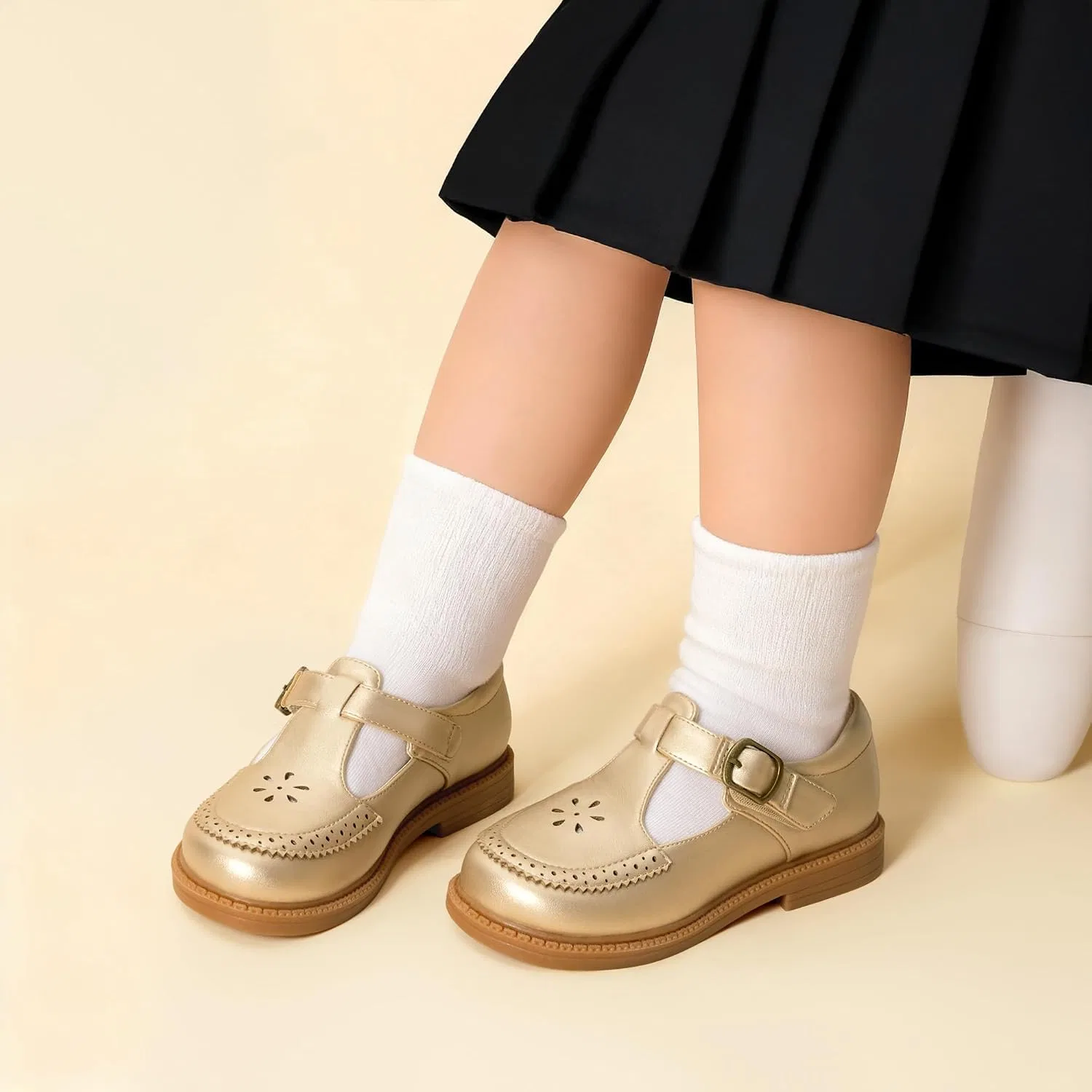 Детские туфли Мэри Джейн для девочек DREAM PAIRS, Gold — фото 3