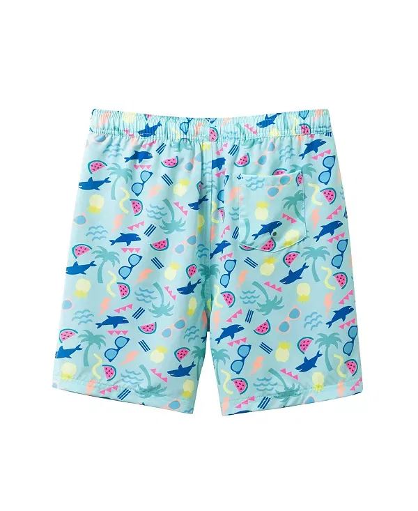 Детские плавки для мальчиков с завязками на талии comfort-stretch lined boardshort Andy & Evan, Aqua Beach — фото 2