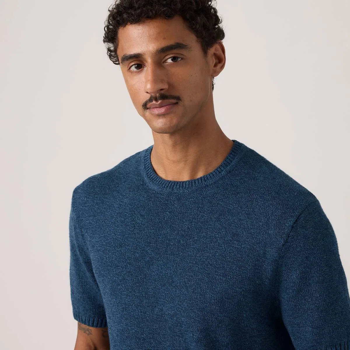 Вязаный свитер-рубашка Stinson Levi's, Ensign Blue - Blue — фото 2