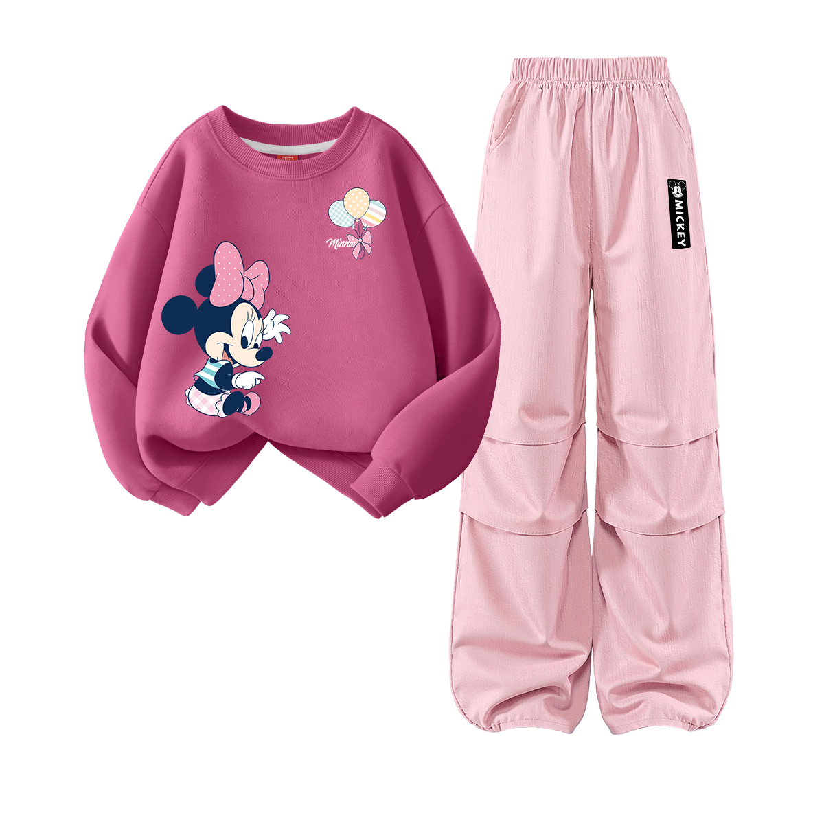 

Детская повседневная спортивная одежда Disney, красный/розовый