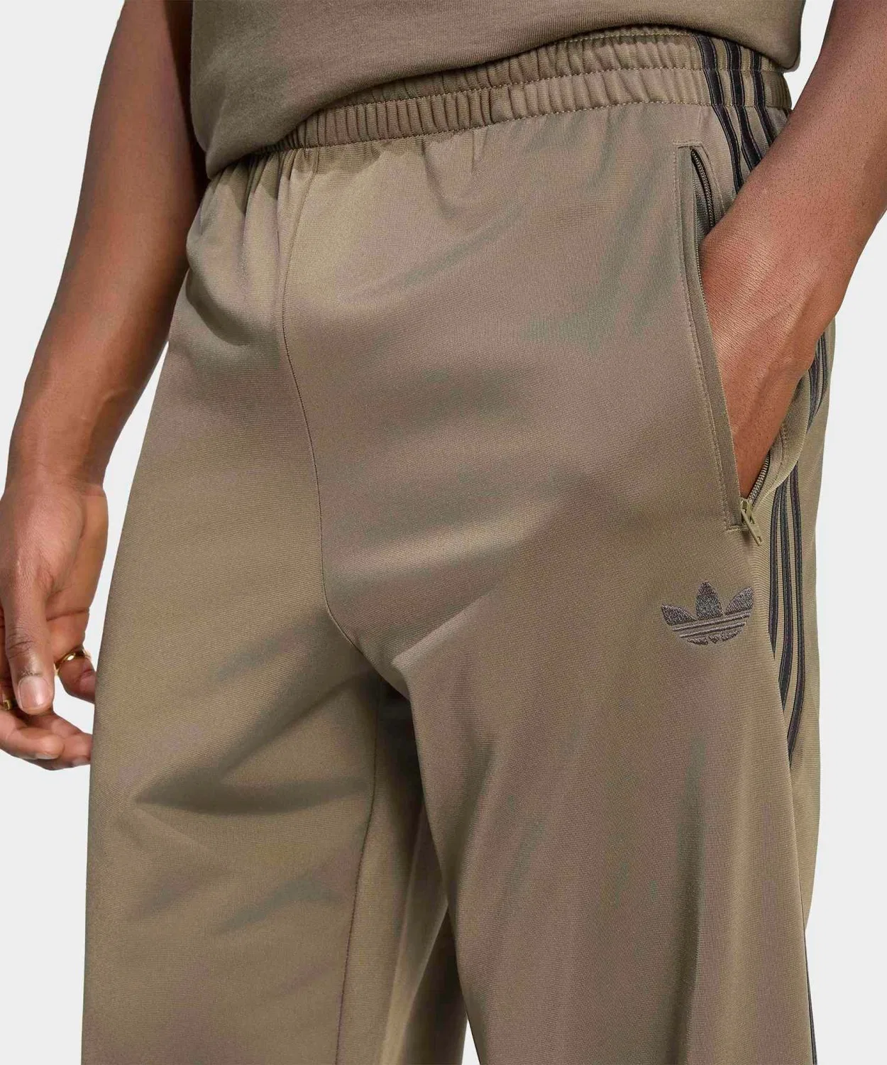 Мужские спортивные брюки с регулируемым поясом Firebird Track Pants Adidas, Brown — фото 3