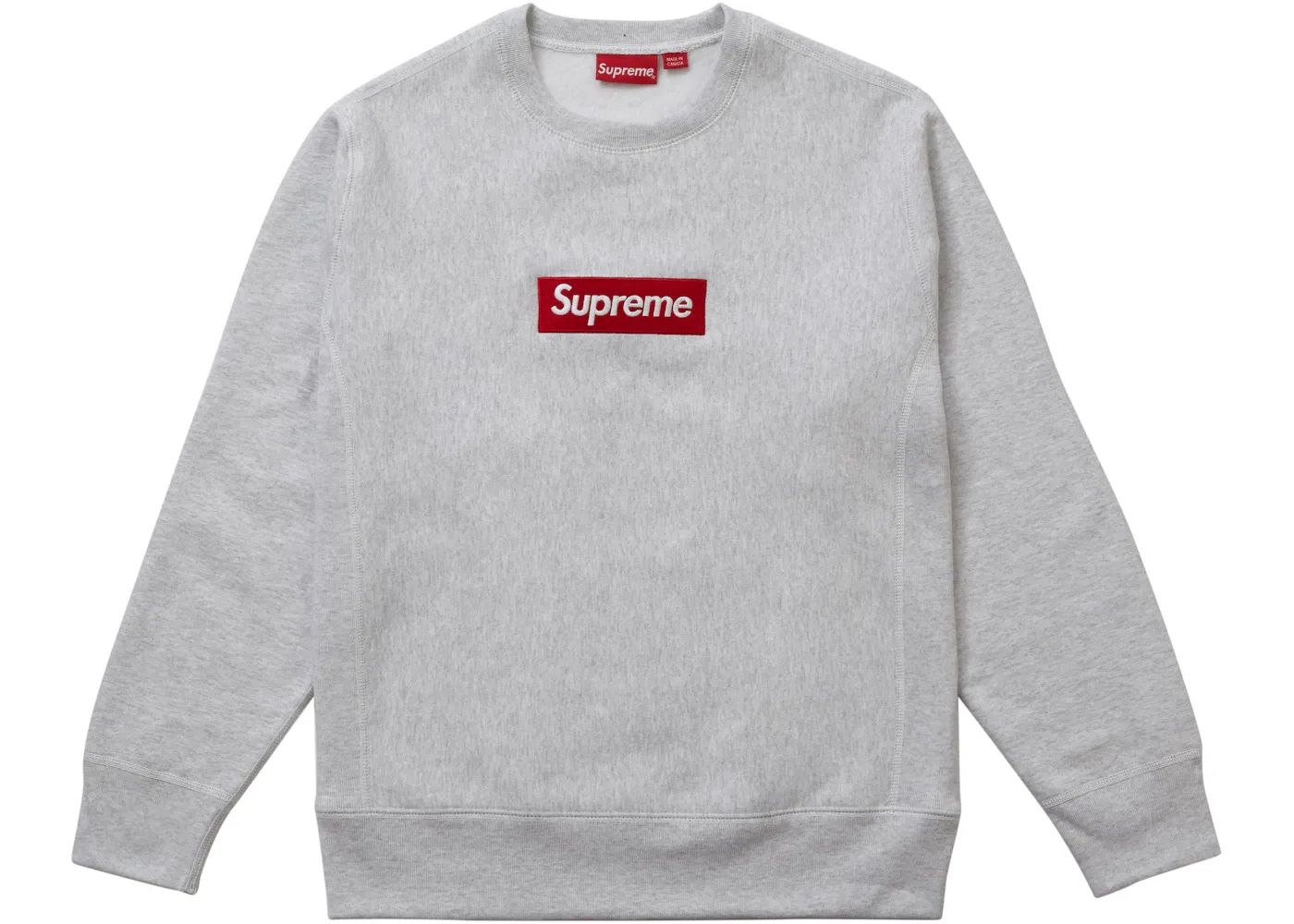 Мужской свитшот с принтом Box Logo Supreme (FW18), Ash Grey