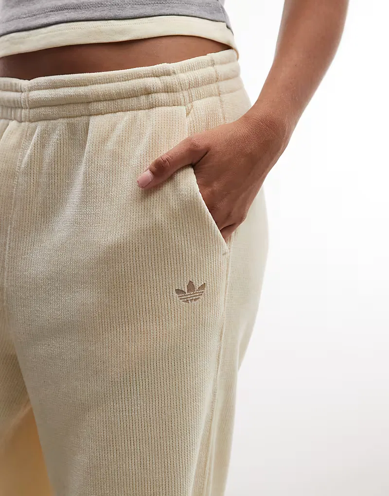 Брюки Adidas Originals из синели ванильного — фото 3