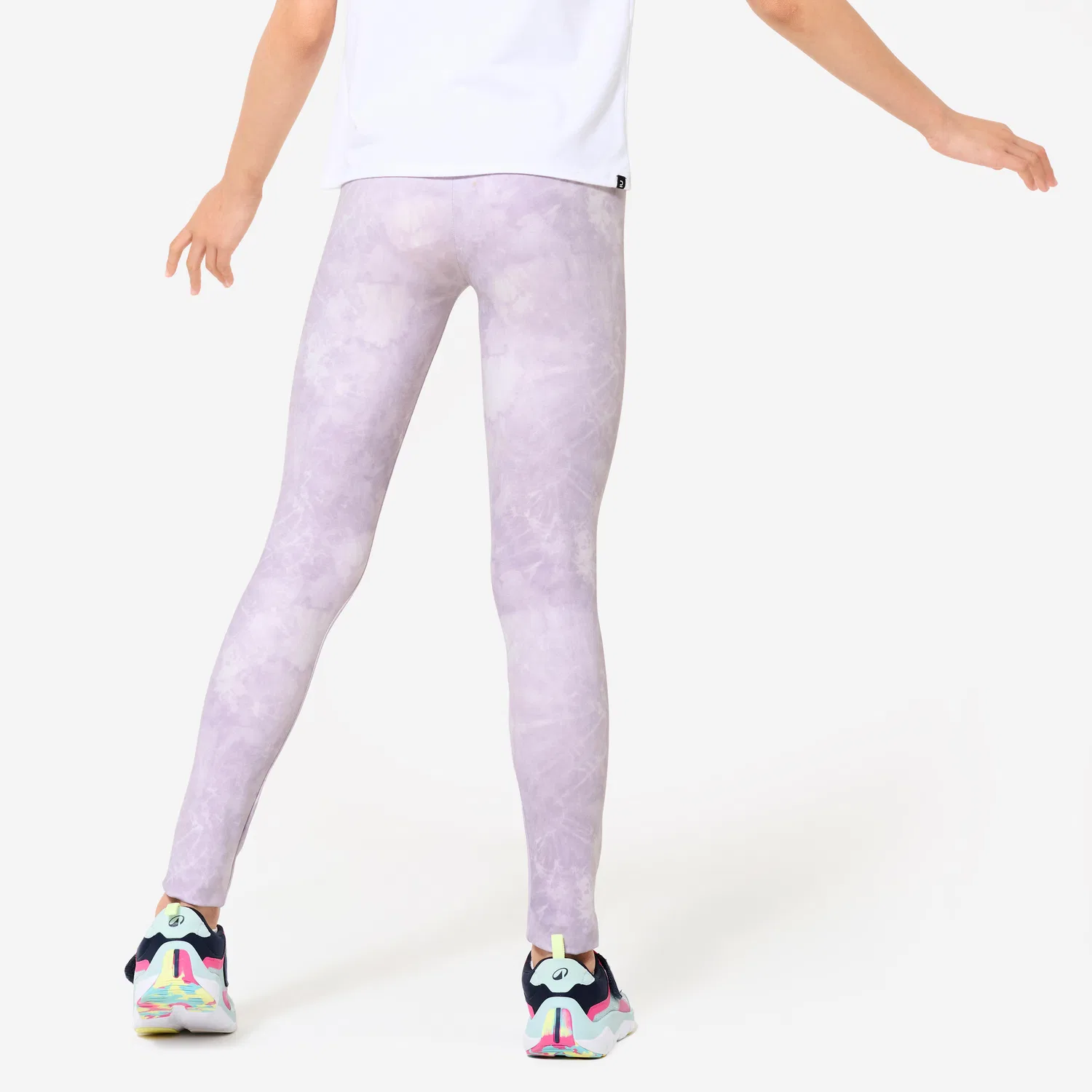 Детские леггинсы с принтом для девочек Decathlon, Violett — фото 4