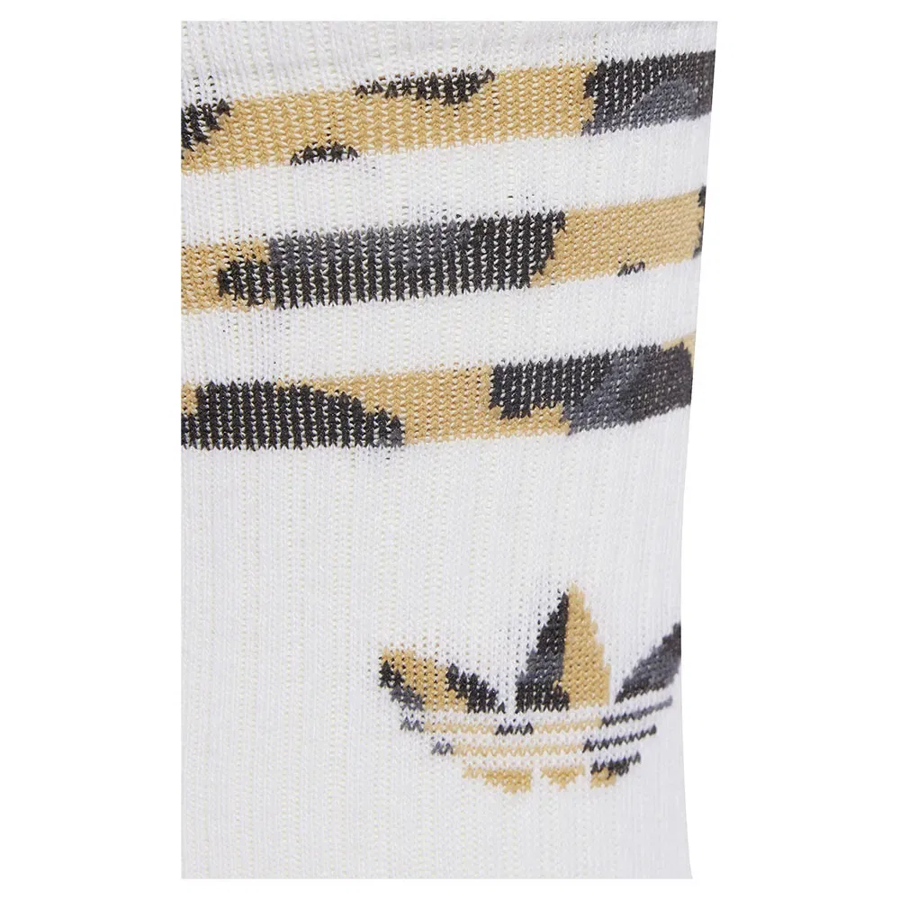 Носки с леопардовым принтом 2 пары Adidas Originals, коричневый — фото 3