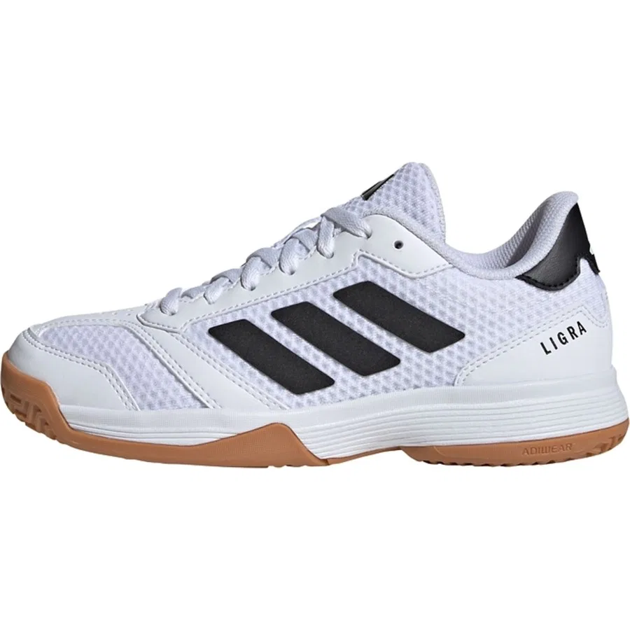 Детские кроссовки для зала с синтетическим верхом adidas Performance Ligra 8, Бело-черный — фото 3
