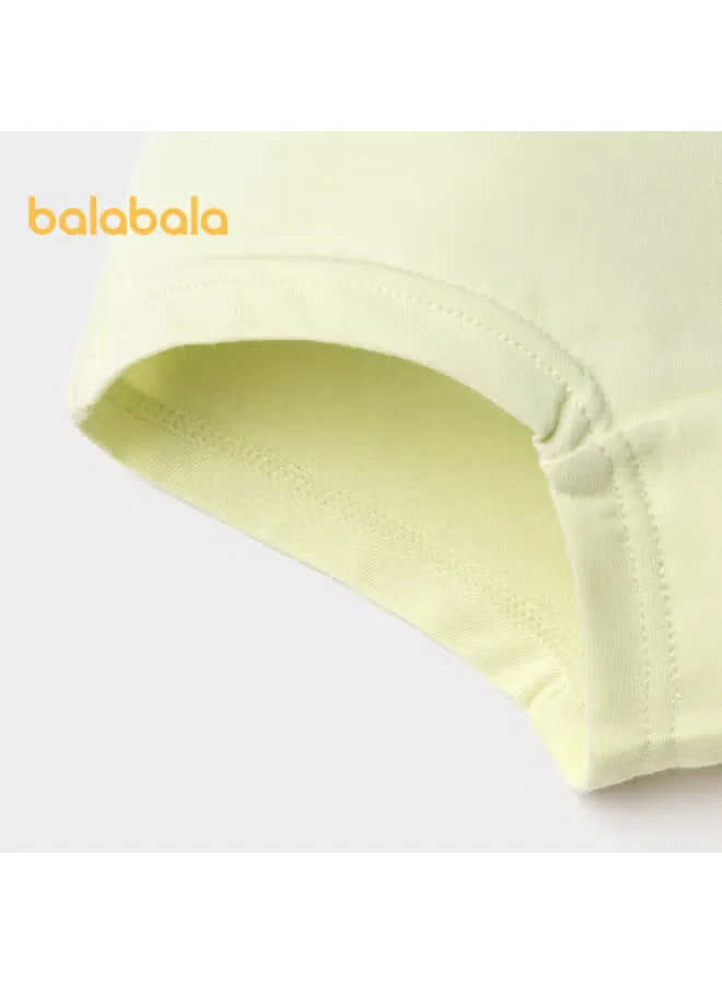Трусы-боксеры хлопковые комплект из трех штук для девочек Balabala, желтый — фото 4