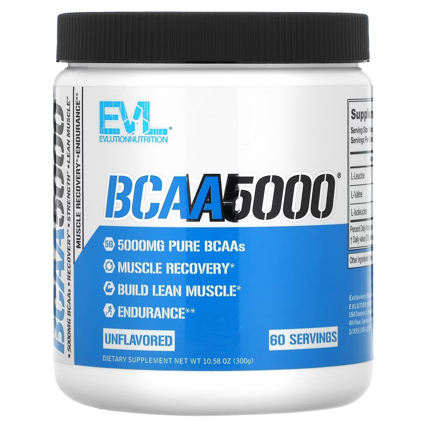 

БАД EVLution Nutrition BCAA5000 без вкусовых добавок, 300 г