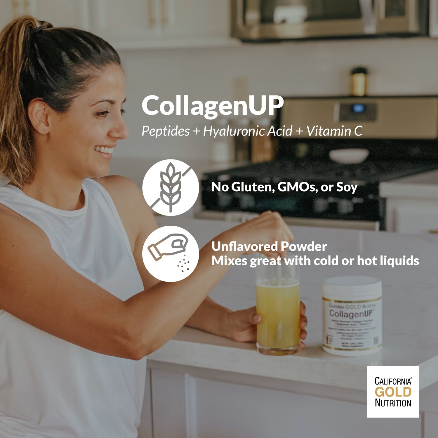California Gold Nutrition CollagenUP: Гиалуроновая кислота, витамин C и морской коллаген — фото 3