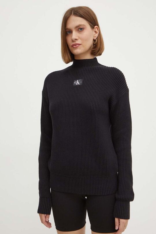 

Хлопковый свитер Calvin Klein Jeans, черный