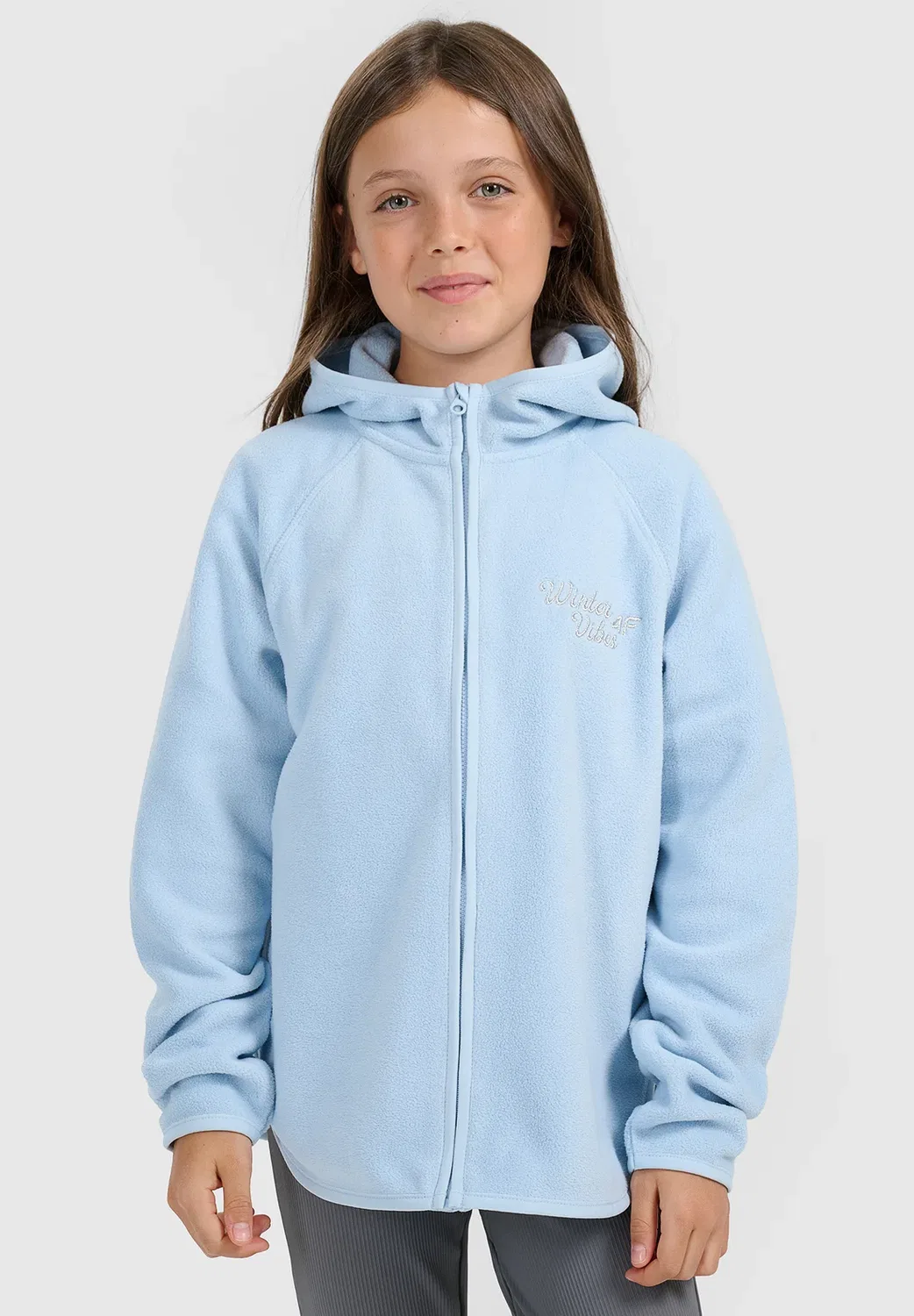 Polar свободная куртка z kapturem dziewczęcy - флисовая куртка 4F, Blue — фото 2