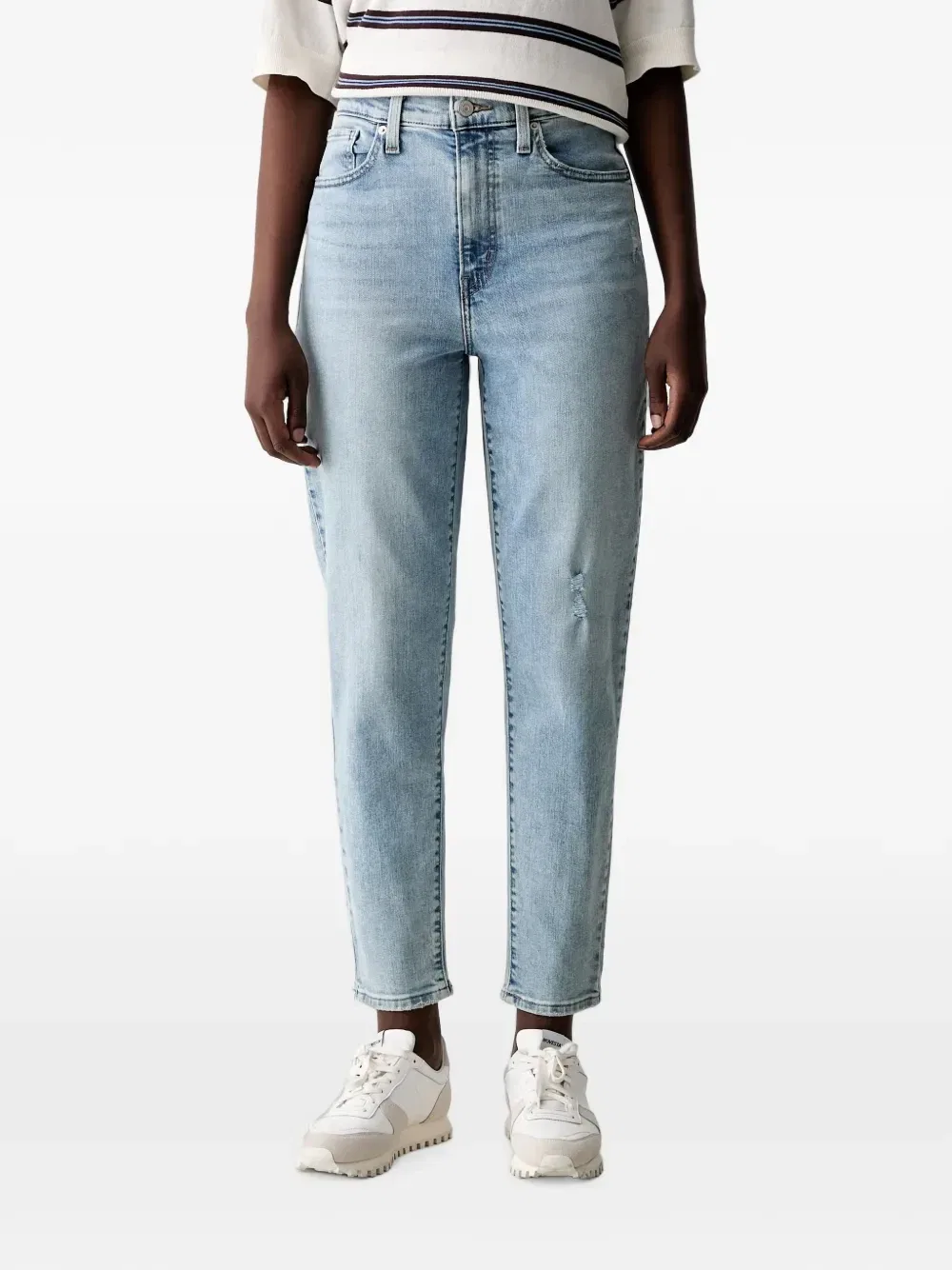 Джинсы с эффектом потертости и завышенной талией Levi'S, синий