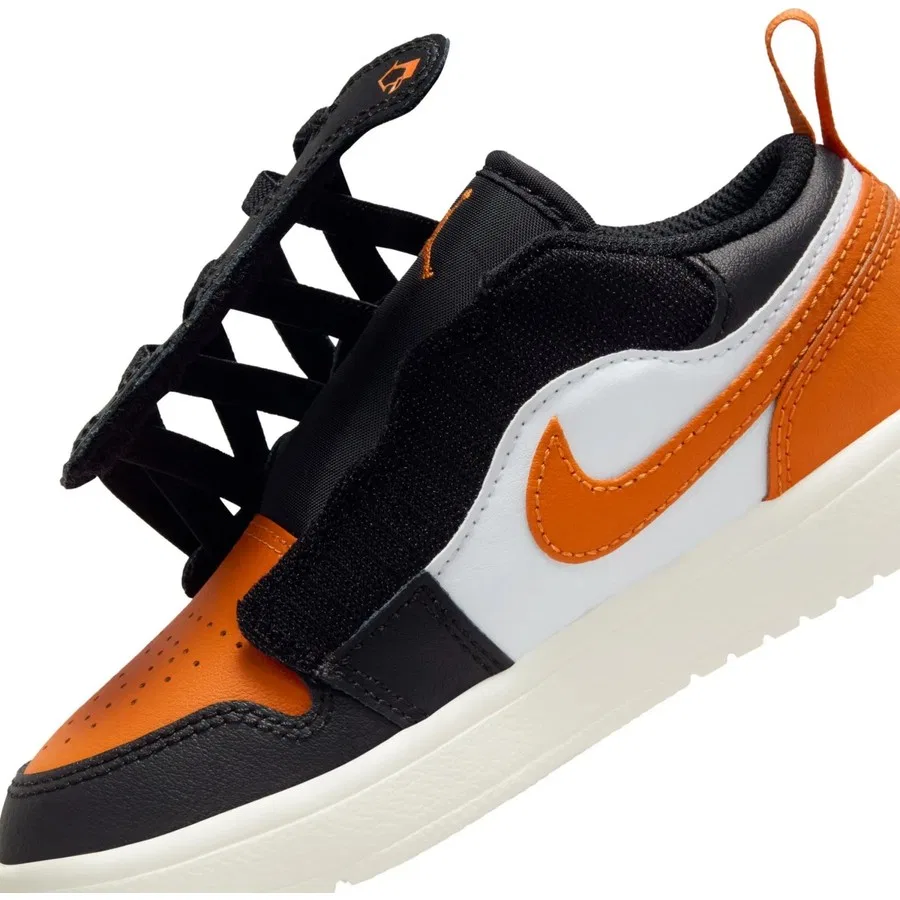 Кроссовки детские с липучками Jordan 1 Low Alt PS Nike, Зелено-белый — фото 2