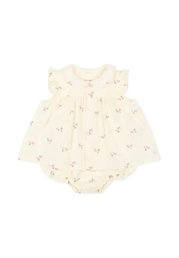 Платье-рубашка с флоральным принтом Set Petit Bateau, Ivory, слоновая кость — фото 2