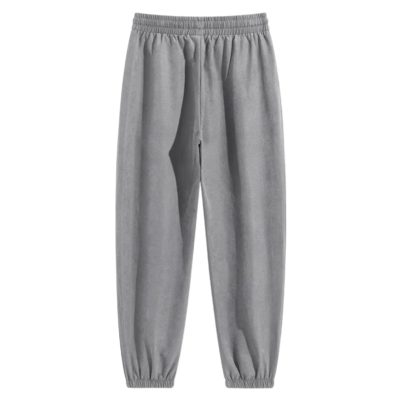 Детские повседневные штаны свободного кроя MINISO, Metallic Gray (Blue Gray Label Chest Logo) — фото 3