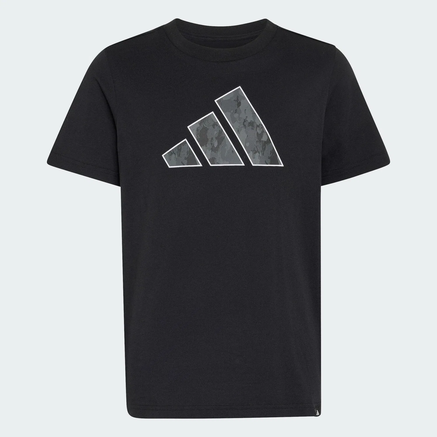 Детская хлопковая футболка с принтом Camo Grafik Kids Adidas, Черная — фото 2