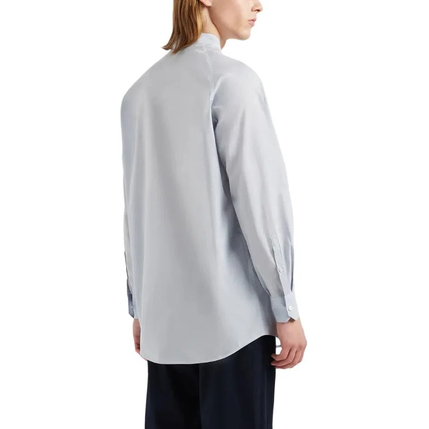 Мужская рубашка Sky Blue EMPORIO ARMANI — фото 4