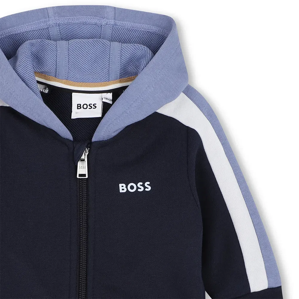 Худи на молнии BOSS J52865, синий — фото 3