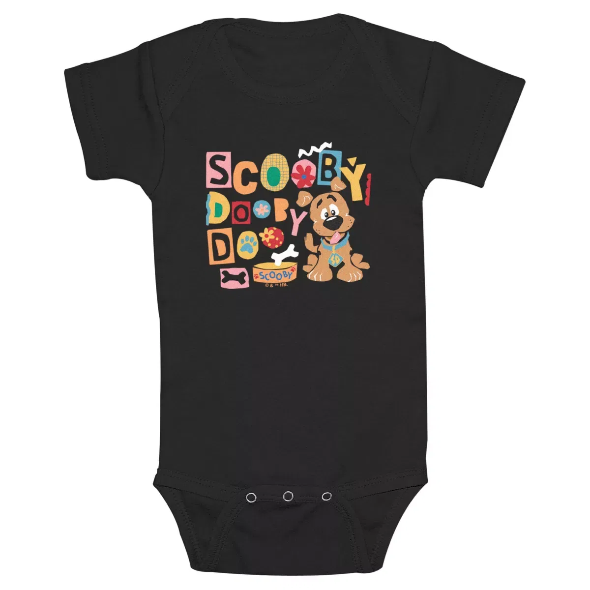 Детское боди с коротким рукавом Scooby-Doo, Black