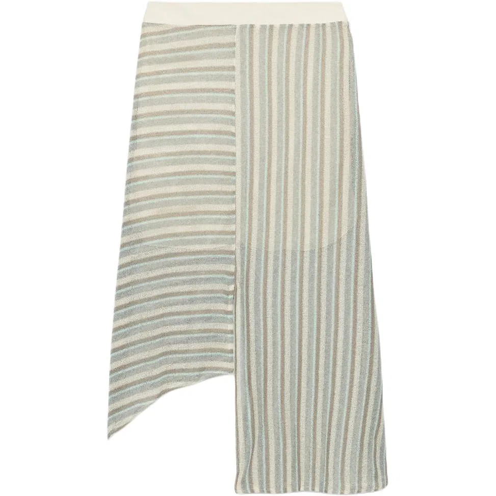 Женская длинная юбка-миди с принтом Casual Long Skirts, ZARA, Blue — фото 3