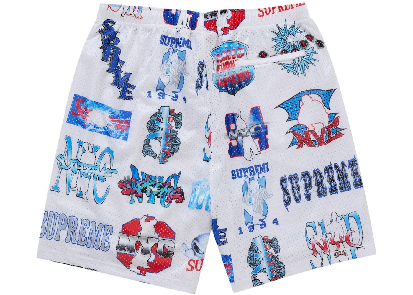Мужские шорты с принтом Supreme, Short Белый — фото 2