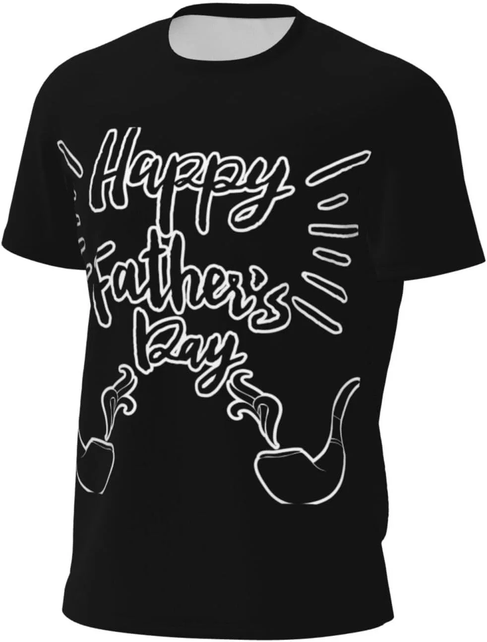 Мужская сетчатая футболка с коротким рукавом Crew Neck, Happy Father's Day2