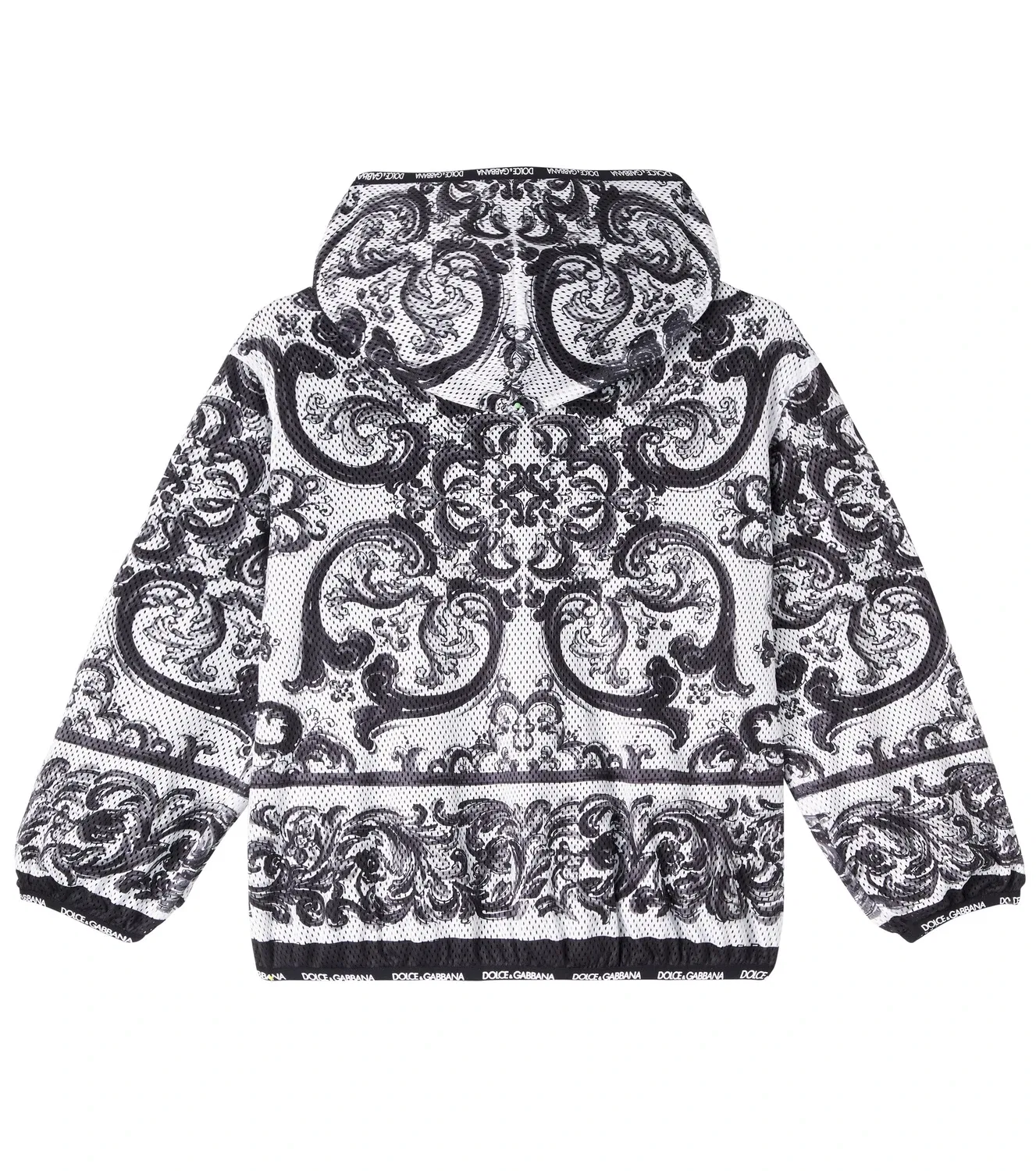 Легкая куртка с капюшоном Majolica Dolce&Gabbana Kids, черный — фото 4