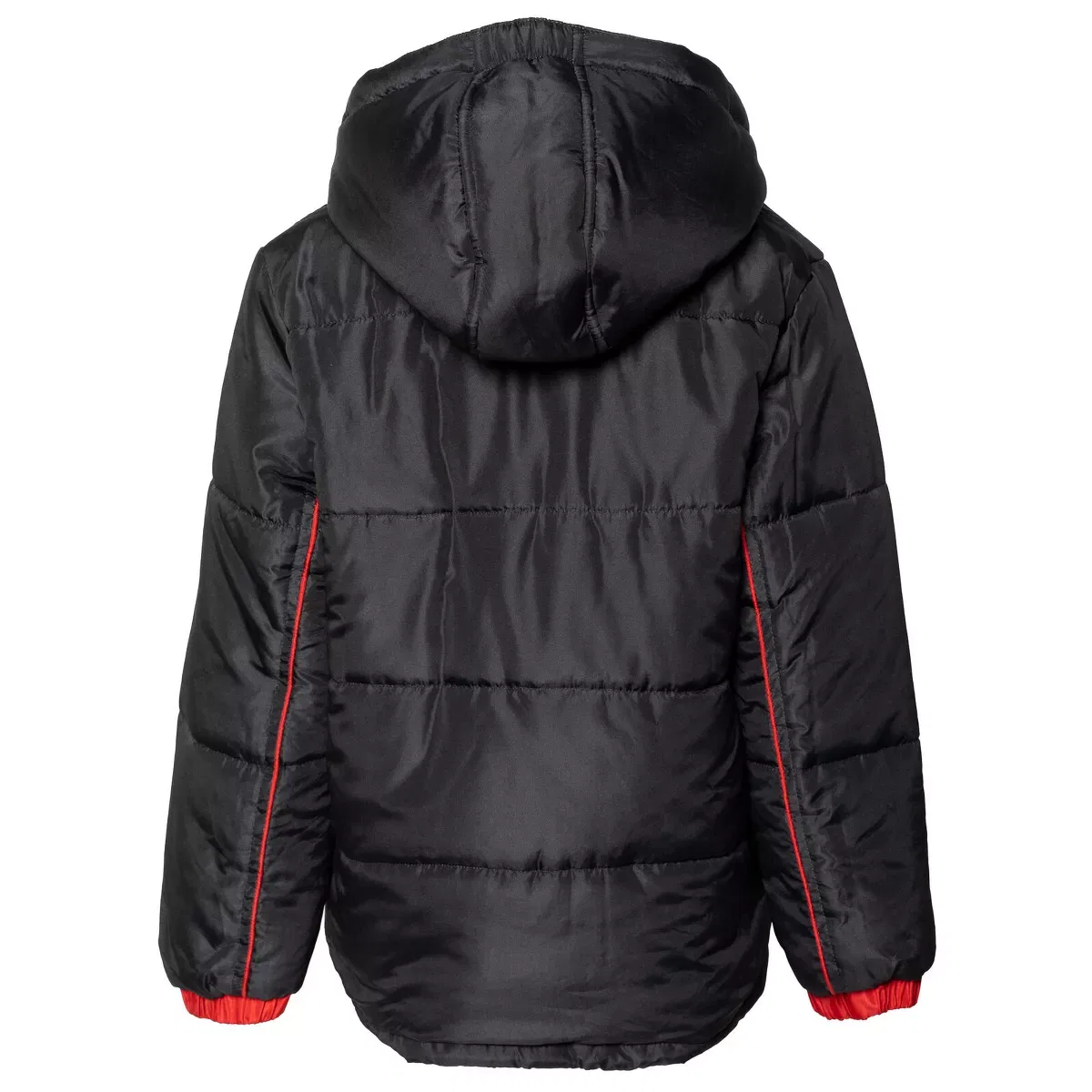 Детское пальто-пуховик для мальчиков с принтом Jurassic Park Zip Up Winter Coat Puffer Jacket Jurassic Park, Black — фото 2