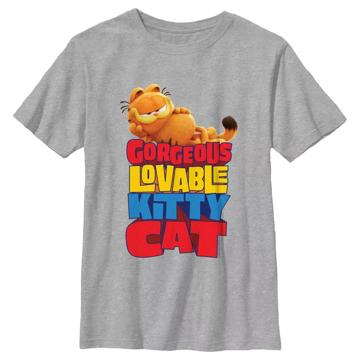 Детская футболка с принтом Gorgeous Loveable Kitty Cat Garfield Athletic Heather