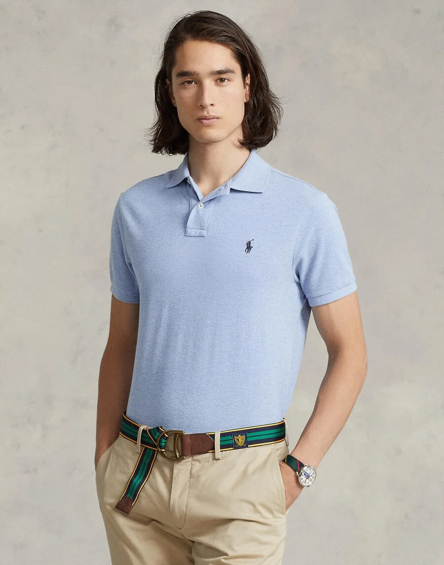 Рубашка Polo Ralph Lauren темно-сини светло-голубого цвета — фото 3