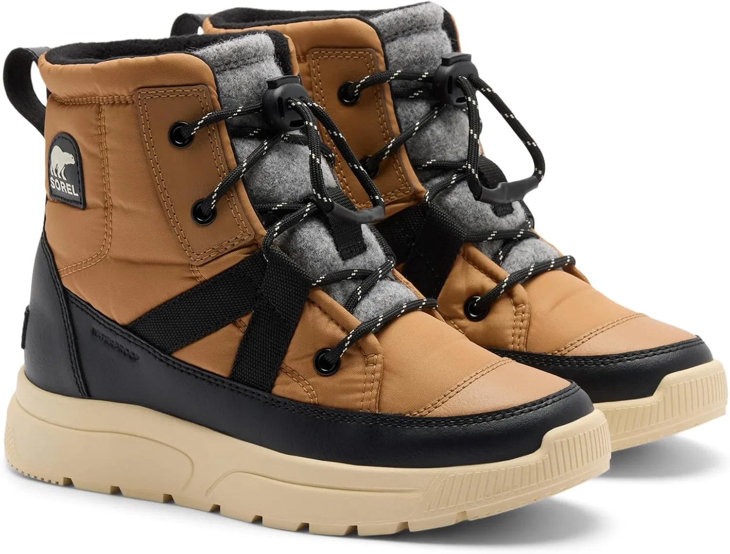 Детские зимние ботинки для девочек Whitney III Mid Waterproof, Tawny Buff/Bleached Ceramic — фото 2