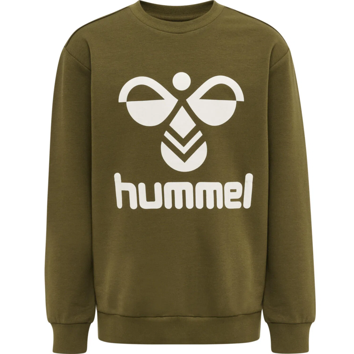 Детский свитшот из био-хлопка с принтом Dos Hummel, Olivgrun — фото 2