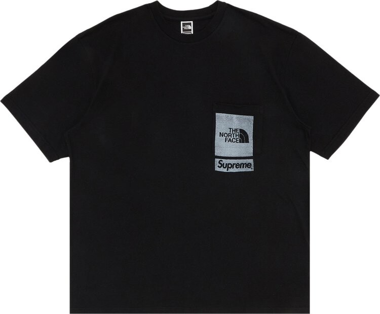 

Футболка Supreme x The North Face Printed Pocket Tee 'Black', черный