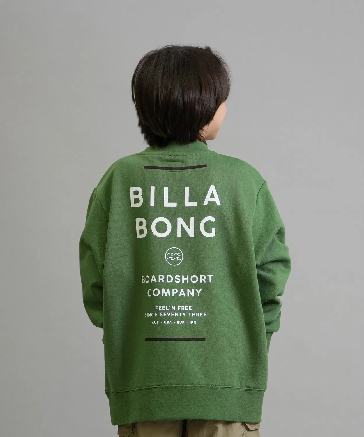 Детский свитшот с длинным рукавомс принтом SUN BLOCK BILLABONG, Green