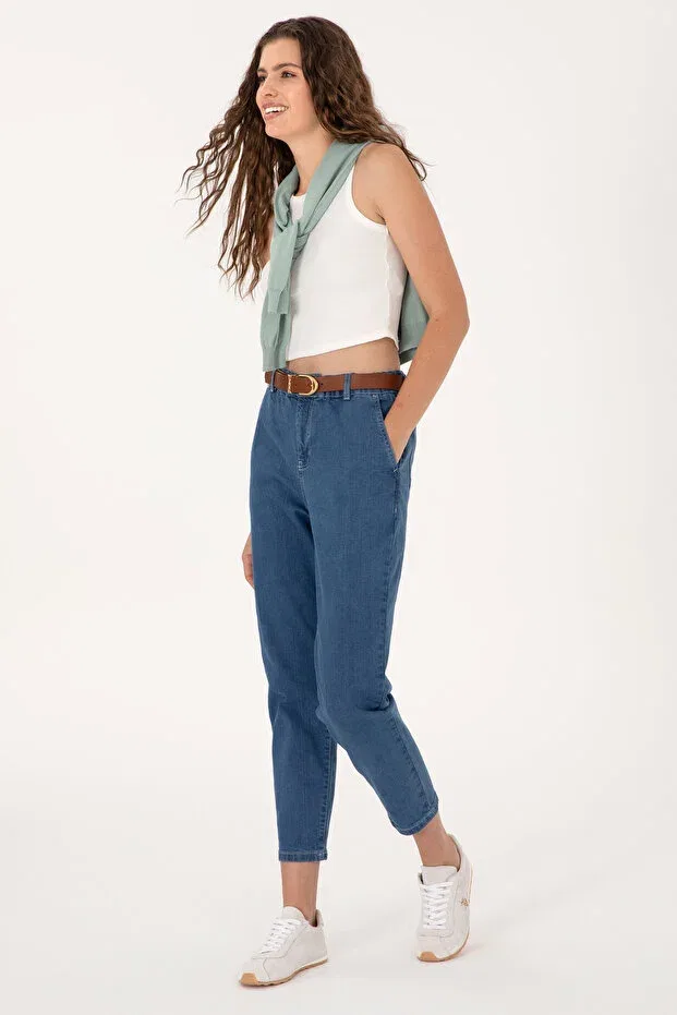 Женские джинсы зауженные U.S. Polo Assn., Light Blue — фото 3