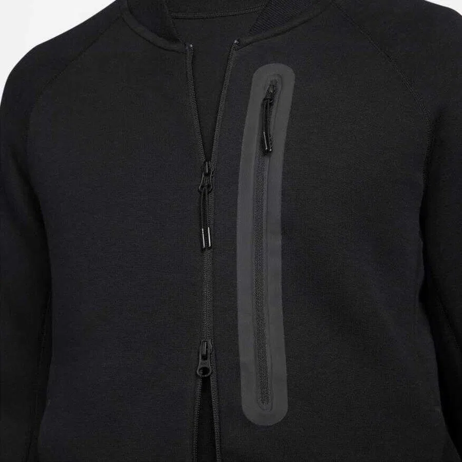 Мужской свитшот-бомбер с молнией Tech Fleece Classic Bomber Nike, Черный — фото 4
