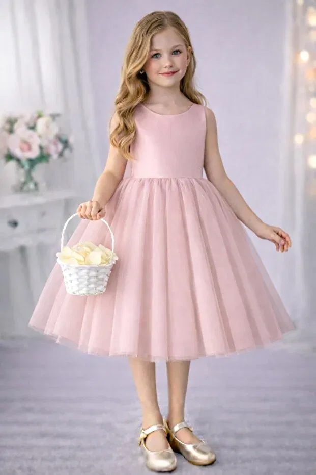 Детское платье для девочек без рукавов Party Suneh, Powder Pink