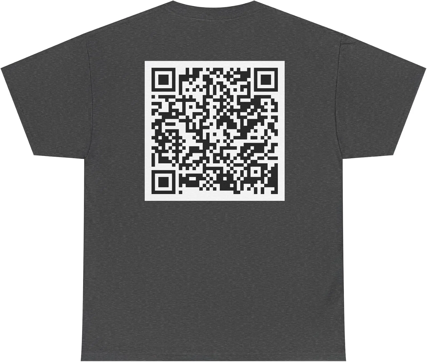 Женская футболка с QR-кодом и принтом, Dark Heather — фото 2