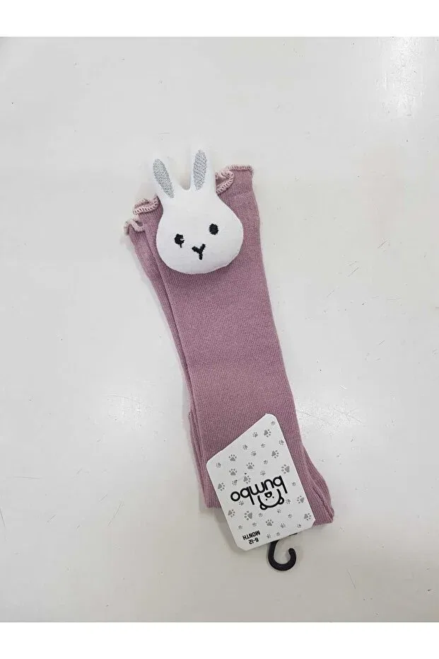 Детские носки для девочек с принтом Knee-High baby socks with rabbit accessories Baby By Bumbo, Pink