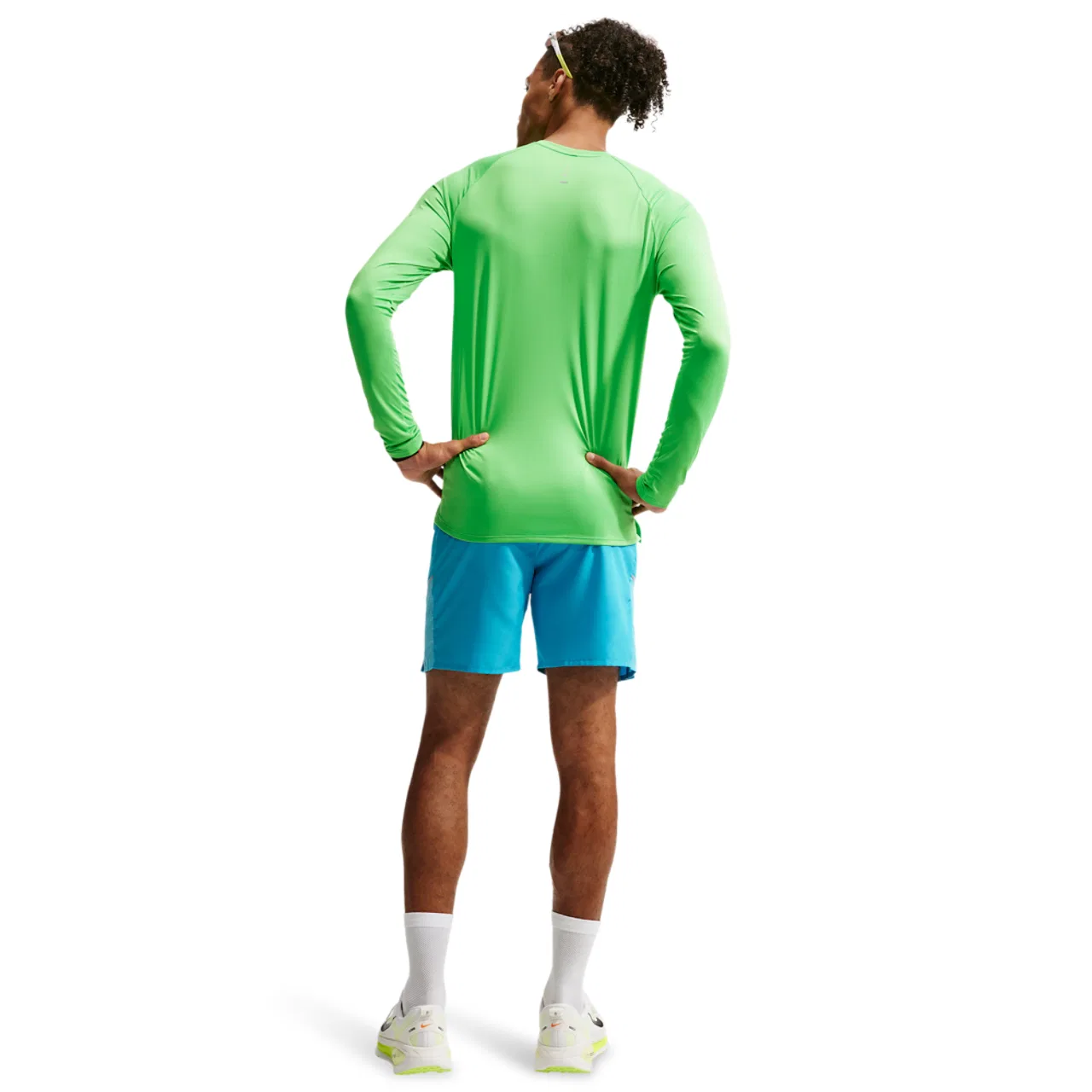 Мужская футболка с длинным рукавом Nike Dri-FIT ADV Stride LS Top, Green Spark/Reflective Silver — фото 4