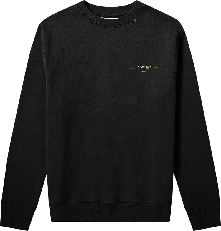

Толстовка Acrylic Arrows Slim Crewneck 'Black / Yellow', черный