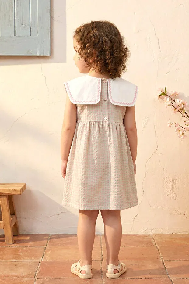 Детское платье для девочек с принтом Summer Dress Minipodyum, Mint Green — фото 2