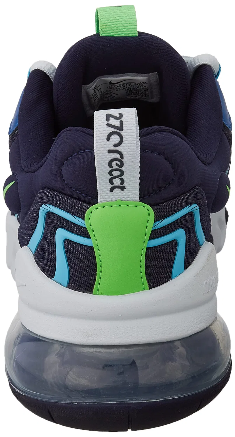 Детские кроссовки для мальчиков с закрытым носком Jr Air Max 270 React Eng Gs NIKE, Blue — фото 3
