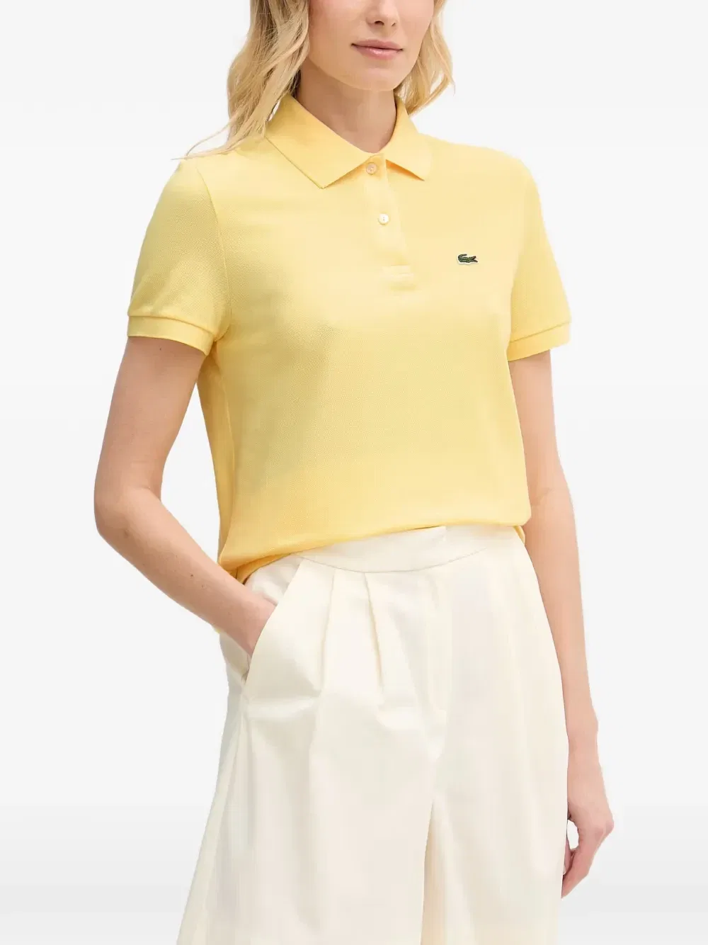 Рубашка-поло Lacoste с нашивкой-логотипом, желтый