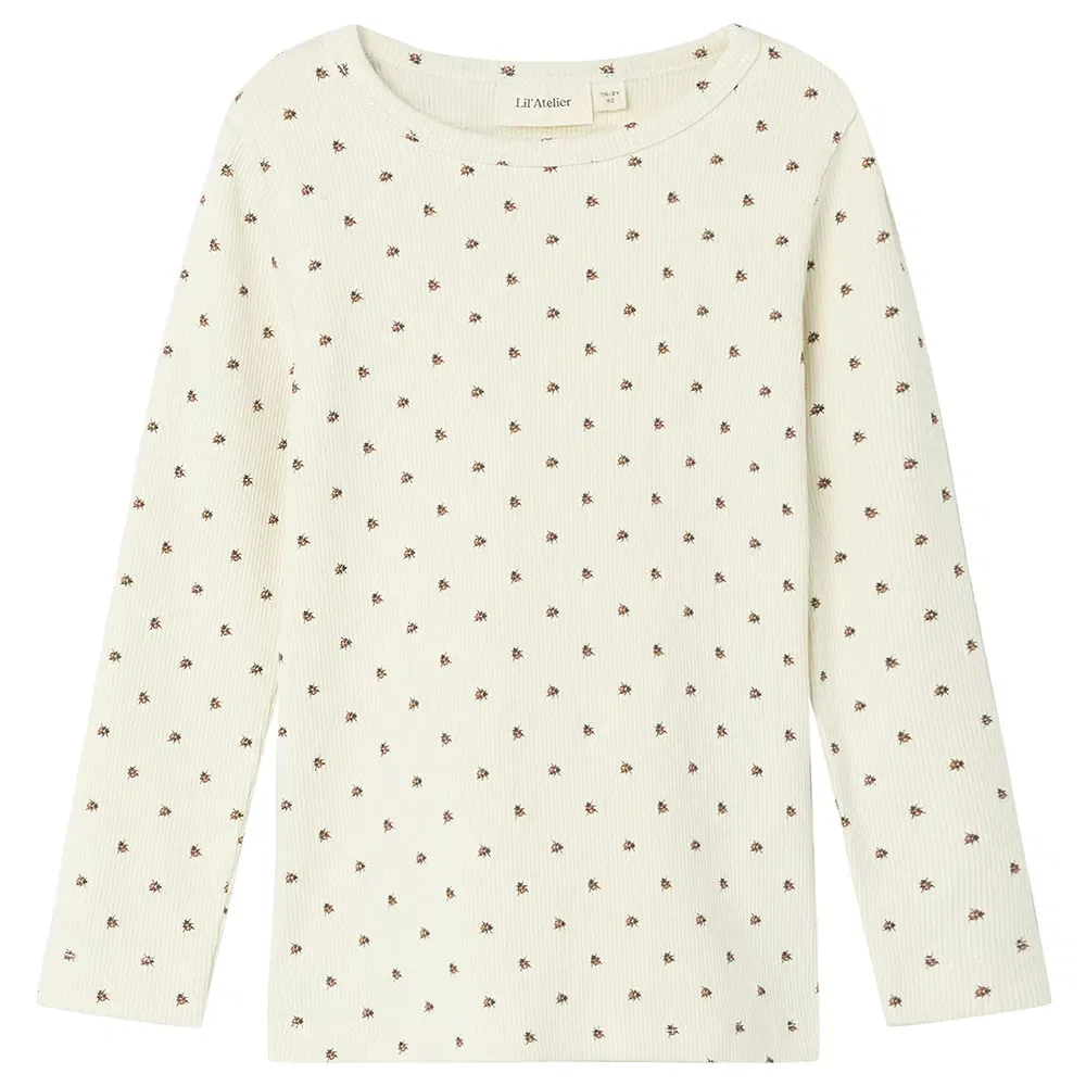 Футболка с длинным рукавом Lago Kim Slim Lil Atelier Name It, бежевый