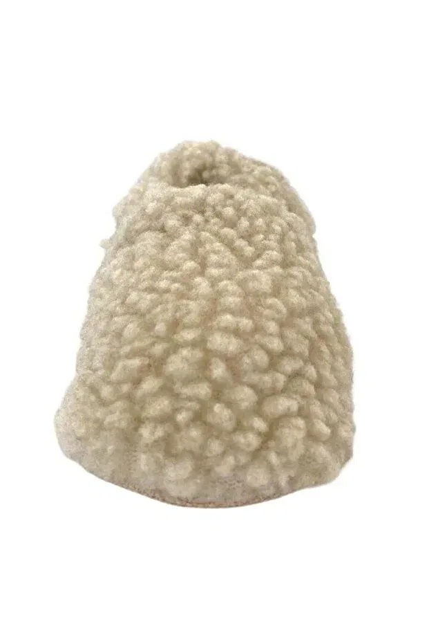 Детские пинетки с принтом First step baby booties Morgedan, Cream — фото 3