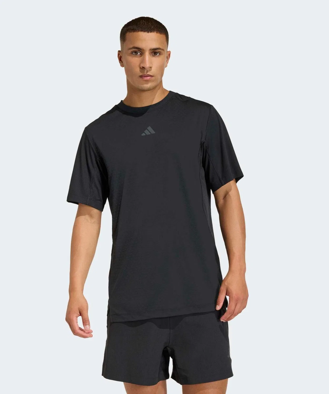 Мужская футболка с коротким рукавом D4T PrimeLift Three Stripes Adidas, Black